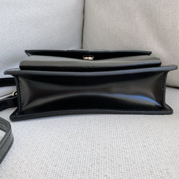 The Bobbi Leather Small Crossbody Bag - Black - Picture 9 of 11